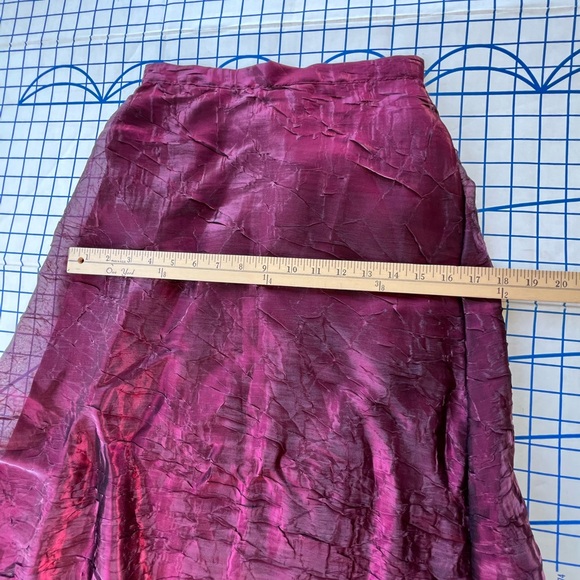 CRIMSON by Lawrence Kurtz STUNNING BURGUNDY LAYERED SKIRT Sz 4 PROM EVENING WEAR - Picture 4 of 9